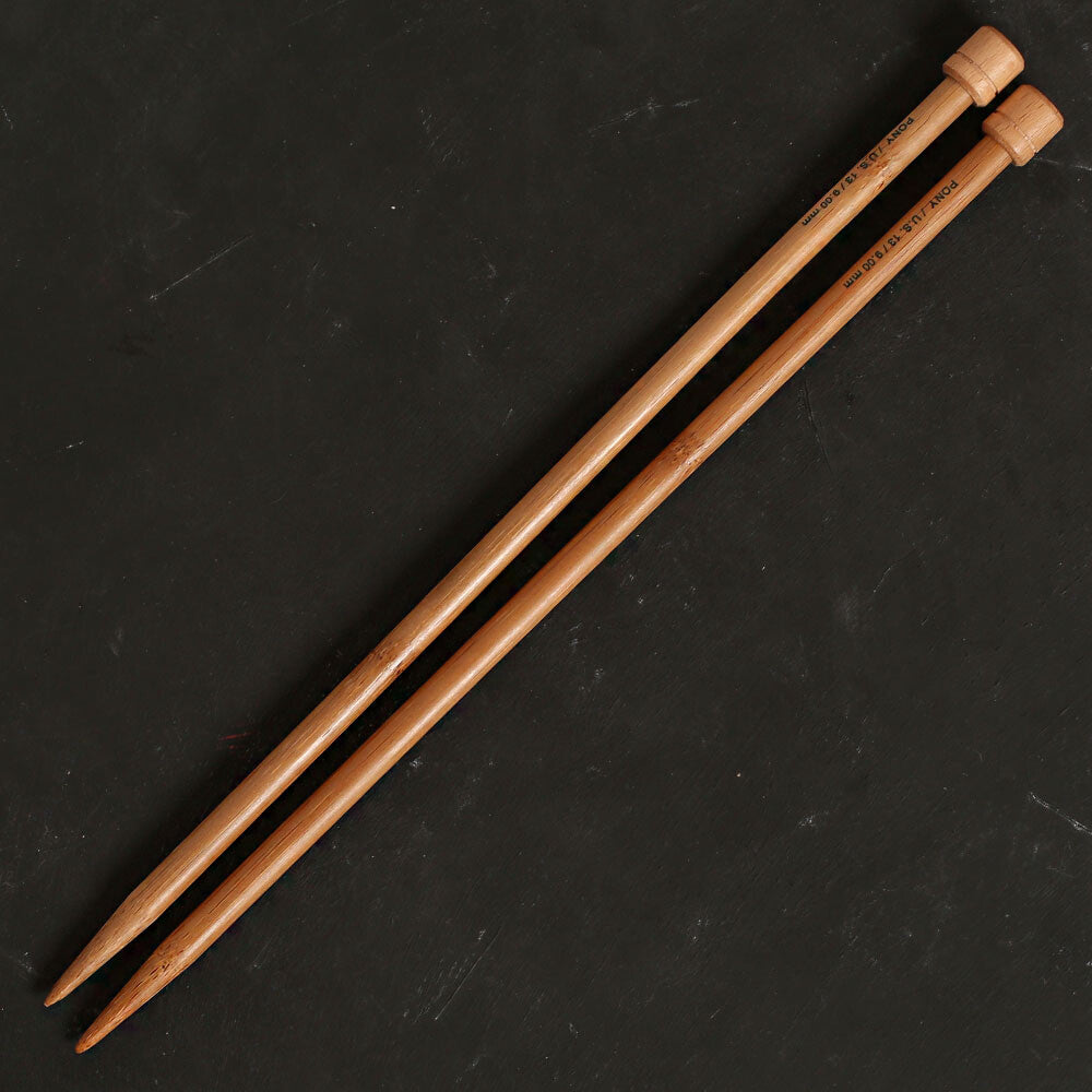 Pony Bamboo 9 mm 33 cm Bamboo Knitting Needles - 66818