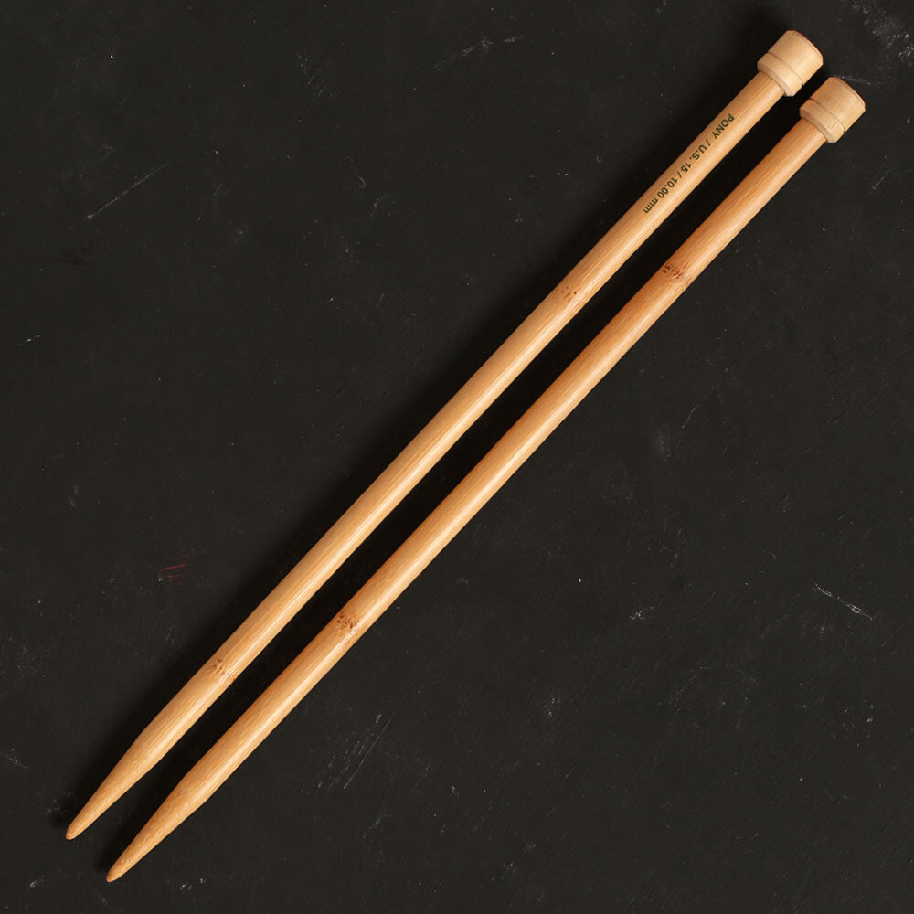 Pony Bamboo 10 mm 33 cm Bamboo Knitting Needles - 66819