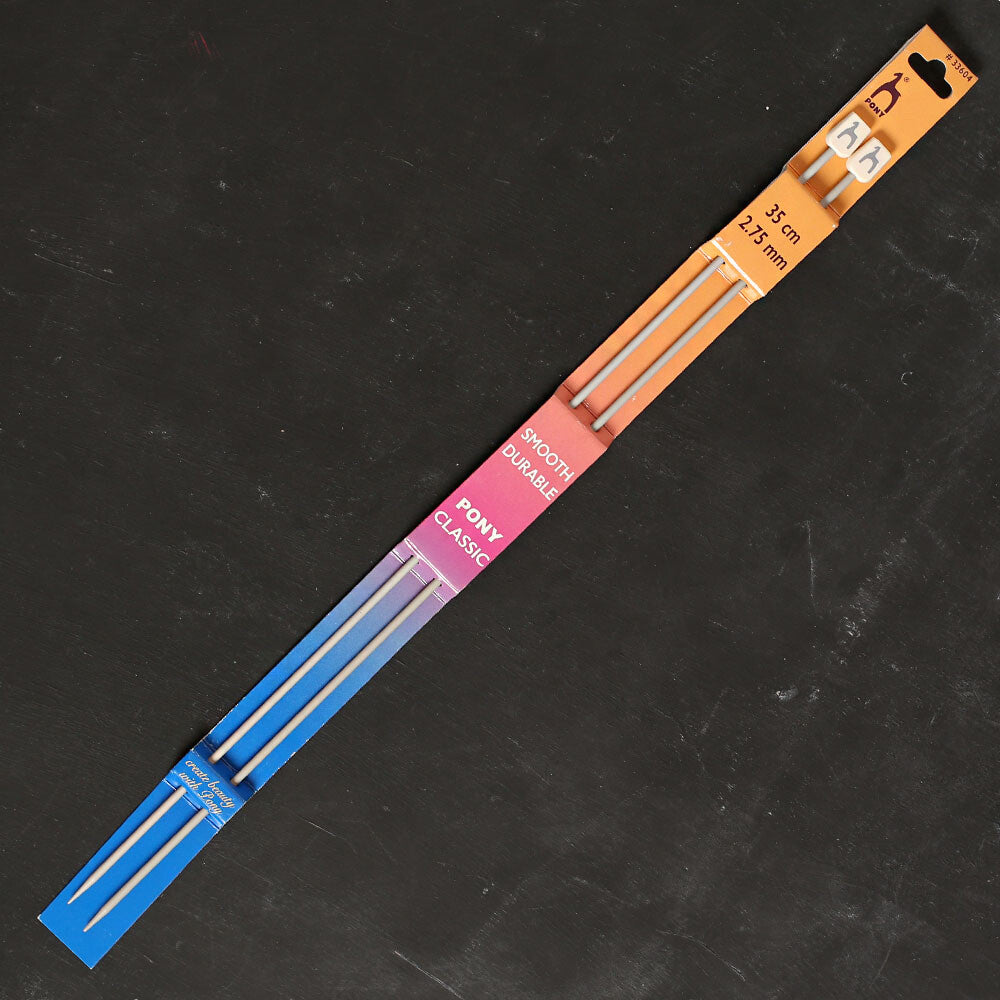 Pony 2.75 mm 35 cm Aluminium Knitting Needles - 33604