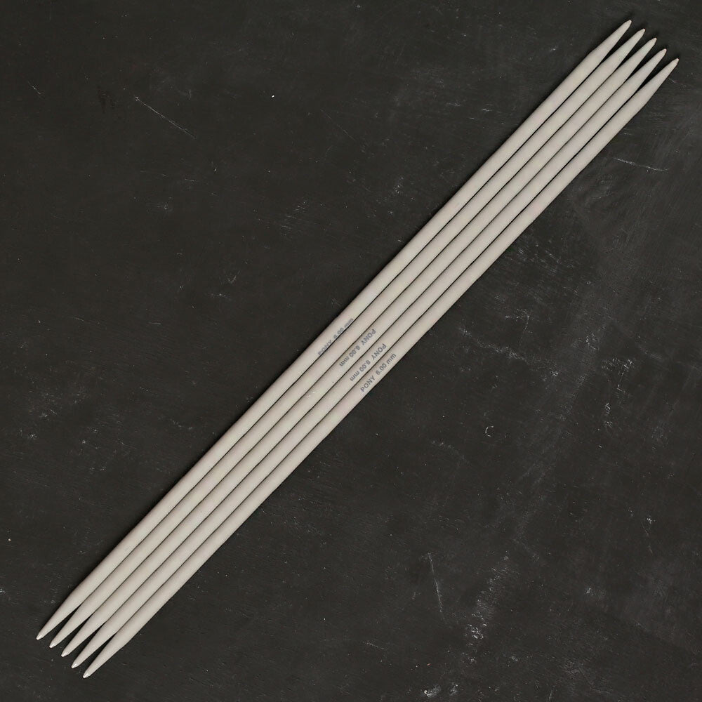 Pony 6 mm 35cm Plastic Double Pointed Needle in 5- 41660