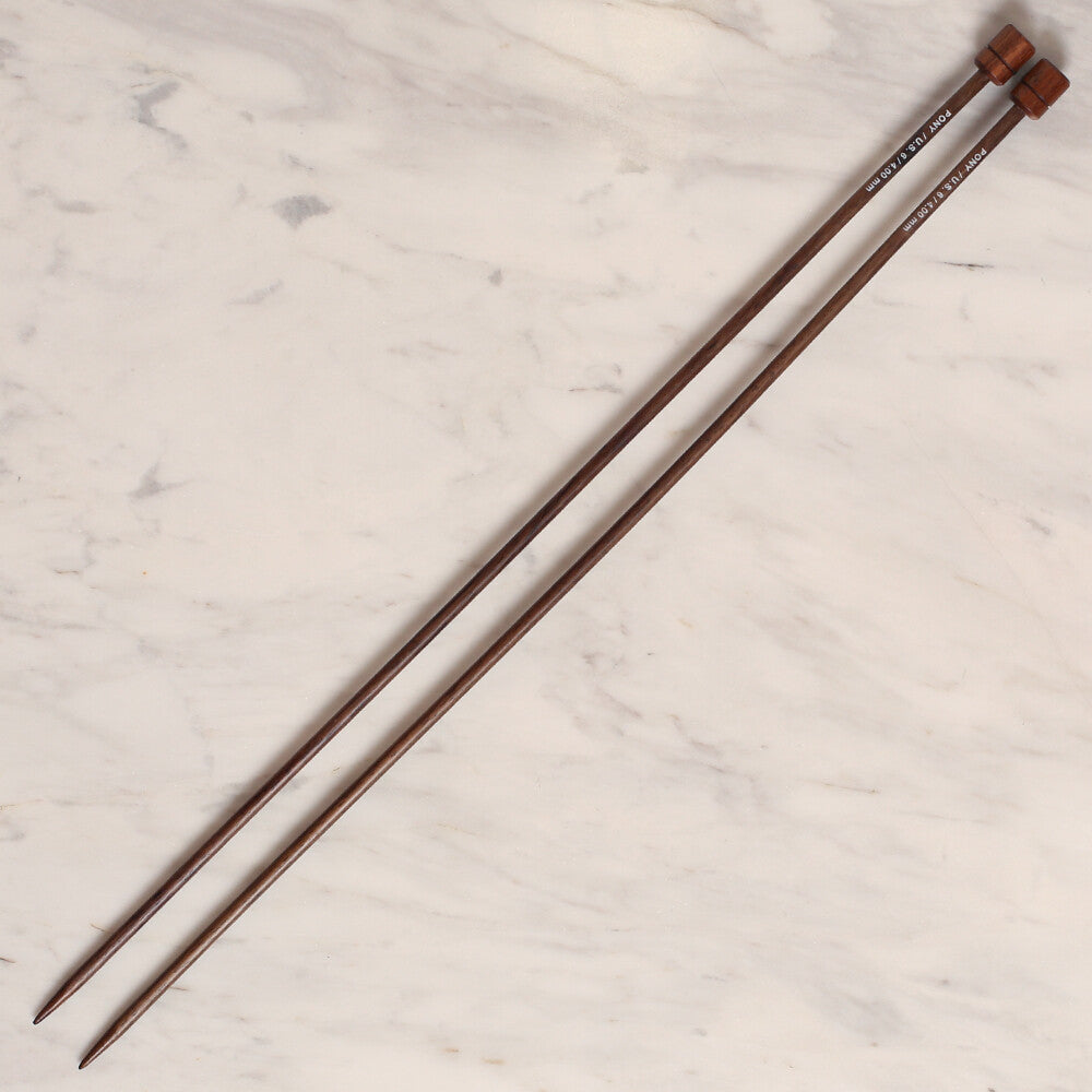 Pony Rosewood 4 mm 35 cm Rosewood Knitting Needles, 33809