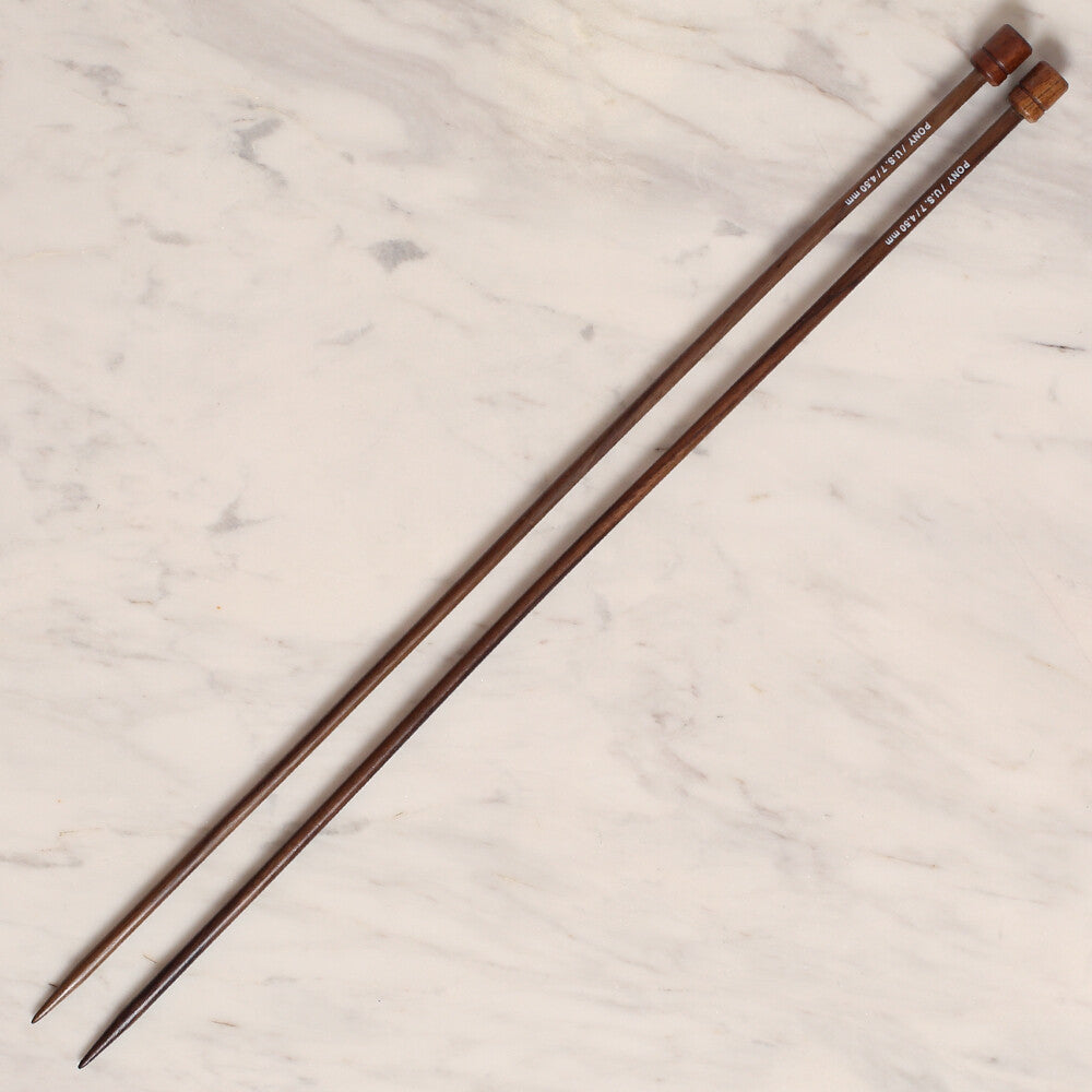 Pony Rosewood 4.5 mm 35 cm Rosewood Knitting Needles, 33810