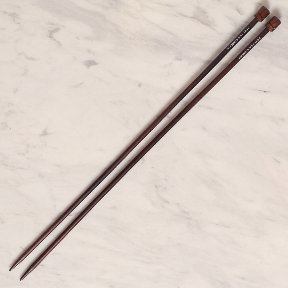 Pony Rosewood 5 mm 35 cm Rosewood Knitting Needles, 33811