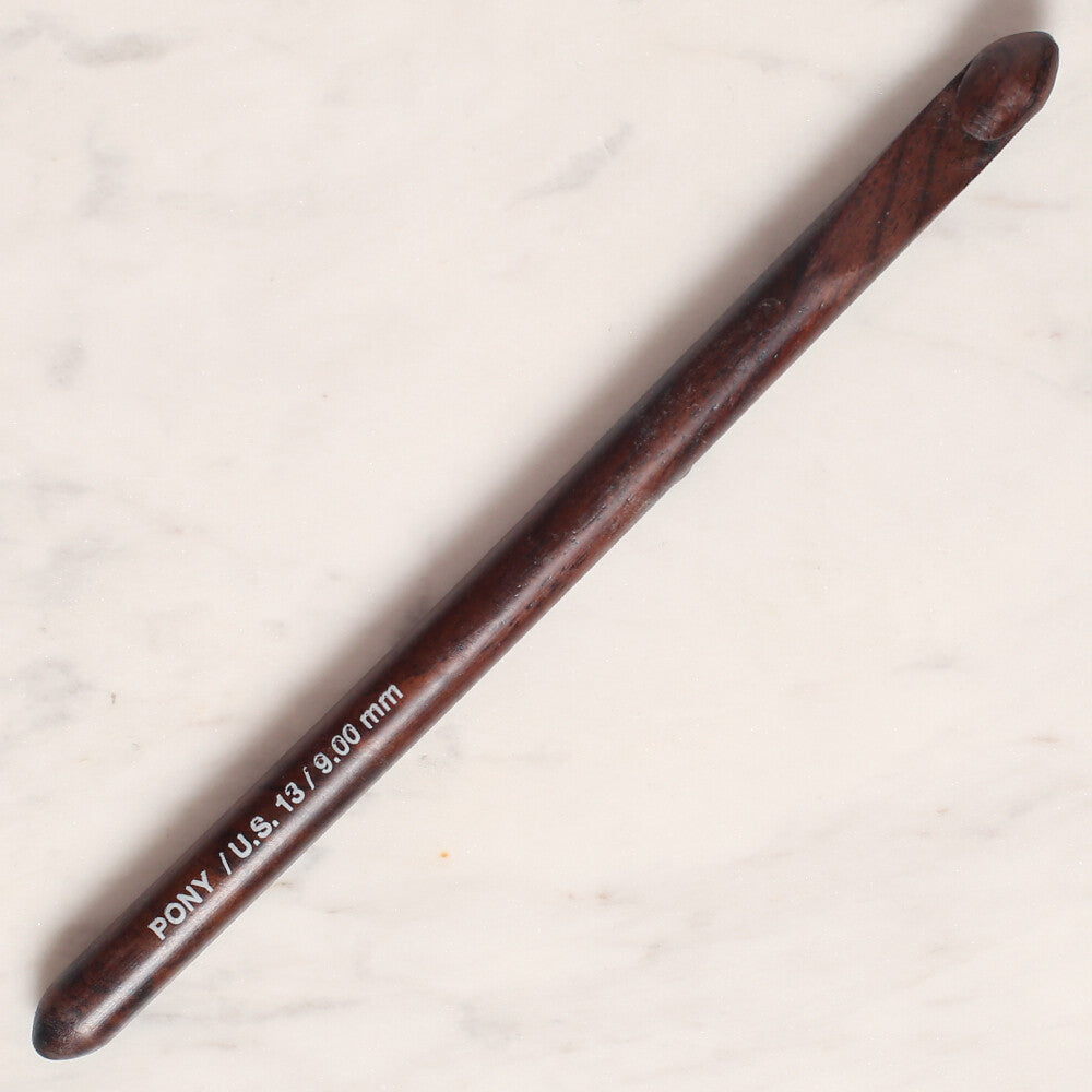 Pony Rosewood 9 mm 15 cm Rosewood Crochet Hook - 44909