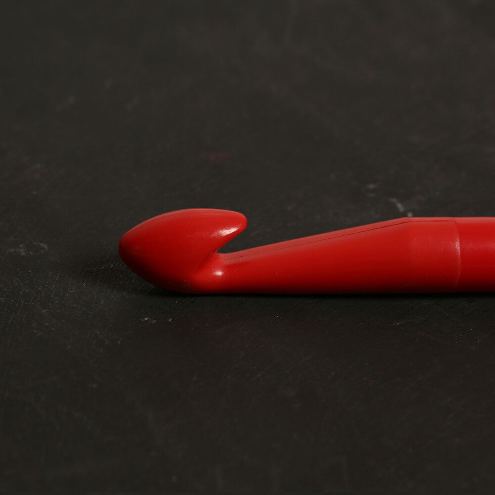 Pony Colour 20 mm 20 cm Plastic Crochet Hook, Red - 44372