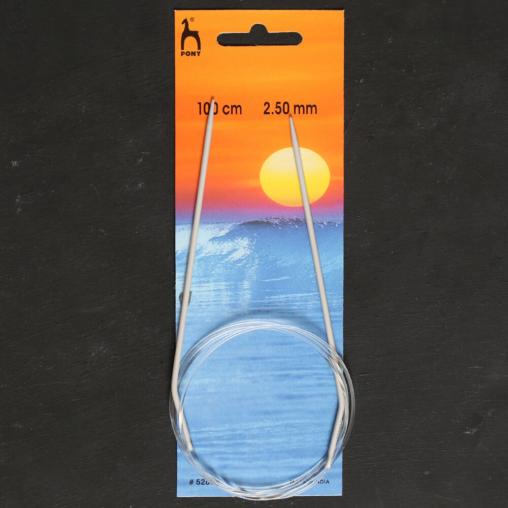 Pony 2.5 mm 100 cm Aluminium Circular Needle - 52603