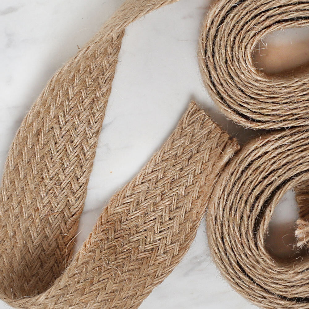 Loren Straw Jute Ribbon 10 mt 4 cm