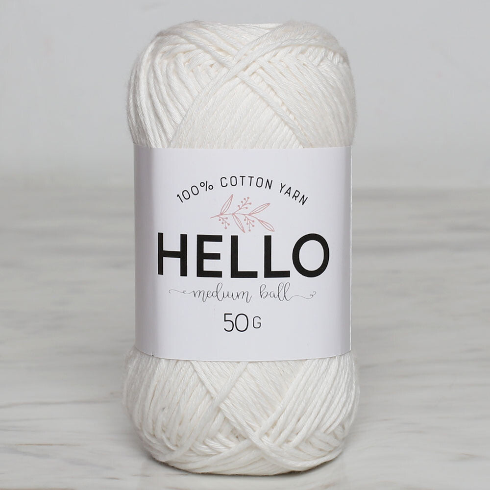 Hello Knitting Yarn, Light Cream - 155