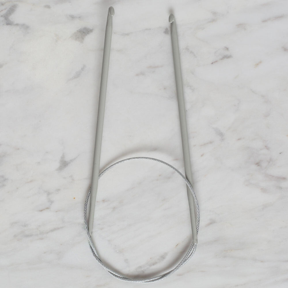 Yabalı 4mm 60 cm Steel Cable Tunisian/Afghan Knitting Needle - YBL - 345