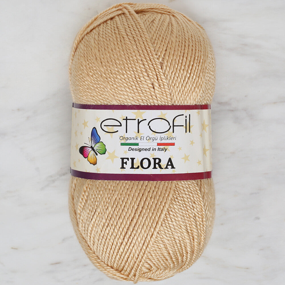 Etrofil Flora Knitting Yarn, Beige - 70766
