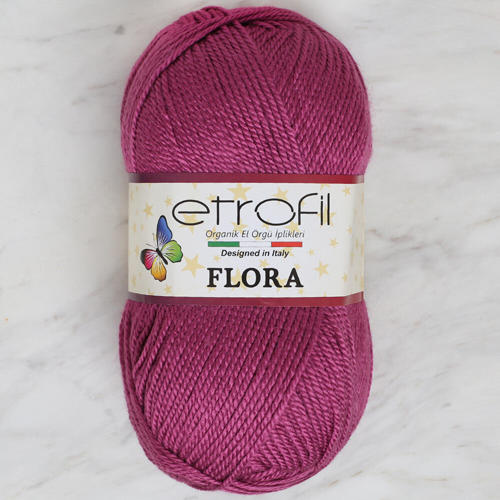 Etrofil Flora Knitting Yarn, Light Plum - 70659
