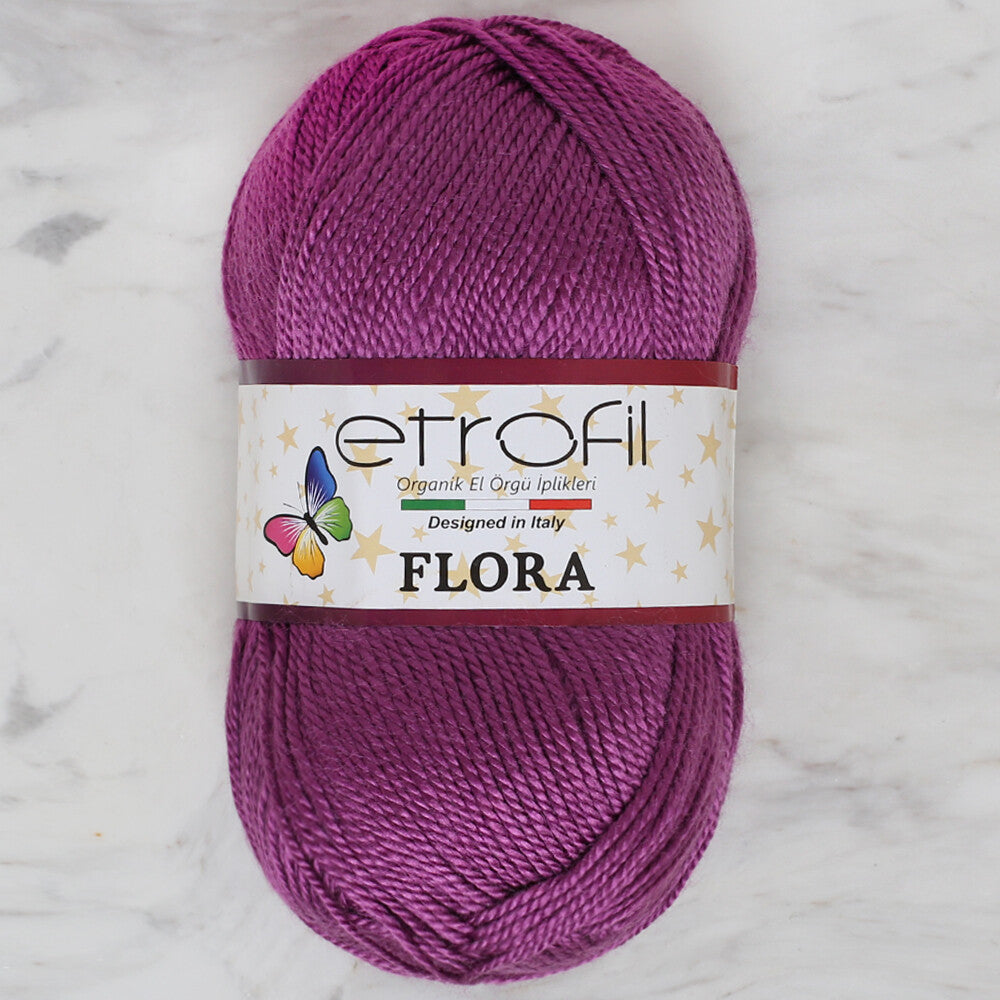 Etrofil Flora Knitting Yarn, Purple - 70660