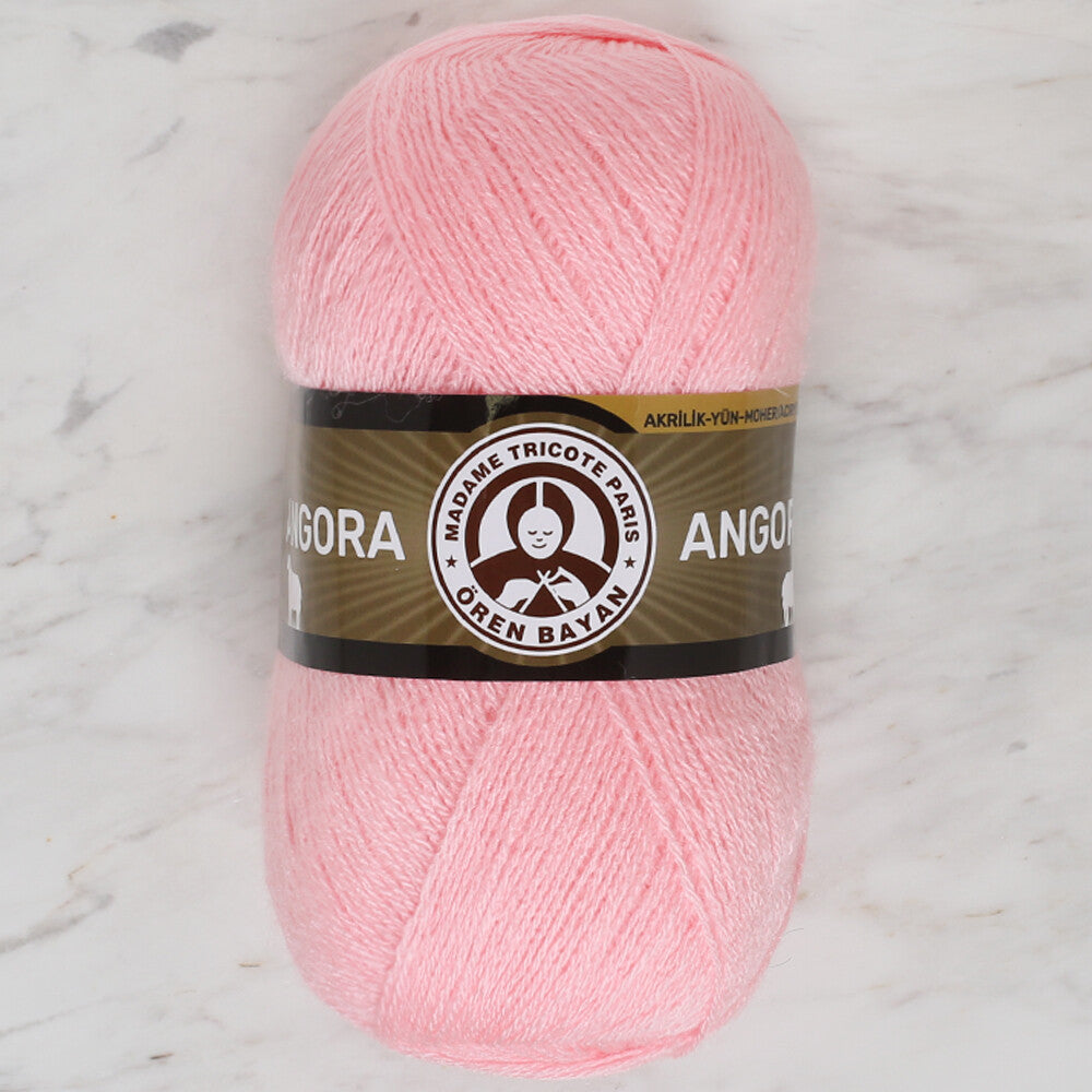 Madame Tricote Paris Angora Knitting Yarn, Baby Pink - 039