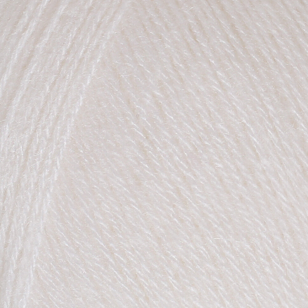 Madame Tricote Paris Angora Knitting Yarn, White - 100