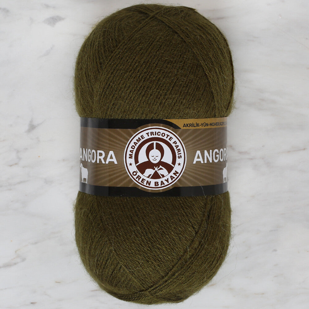 Madame Tricote Paris Angora Knitting Yarn, Khaki - 077