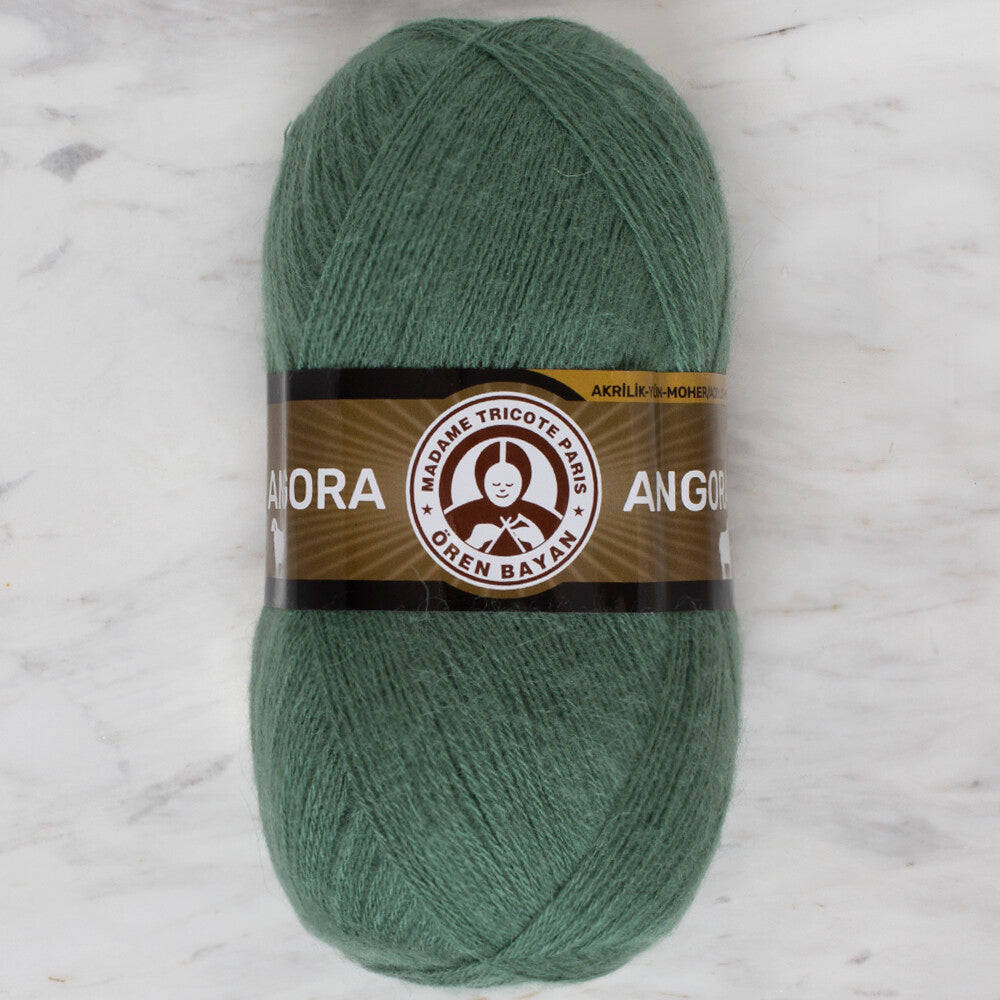 Madame Tricote Paris Angora Knitting Yarn, Green - 132