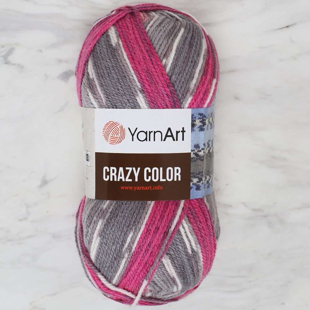 YarnArt Crazy Color Knitting Yarn, Variegated - 176