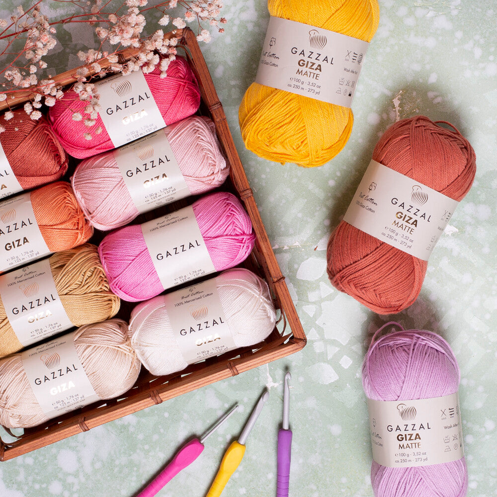 Gazzal Giza Yarn, Light Pink - 2491