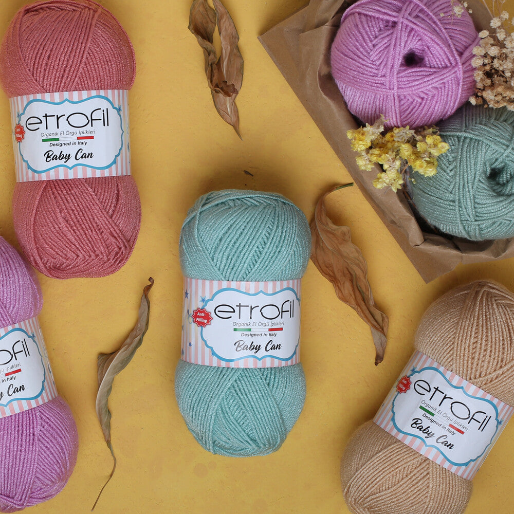 Etrofil Baby Can Knitting Yarn, Fuchsia - 80036