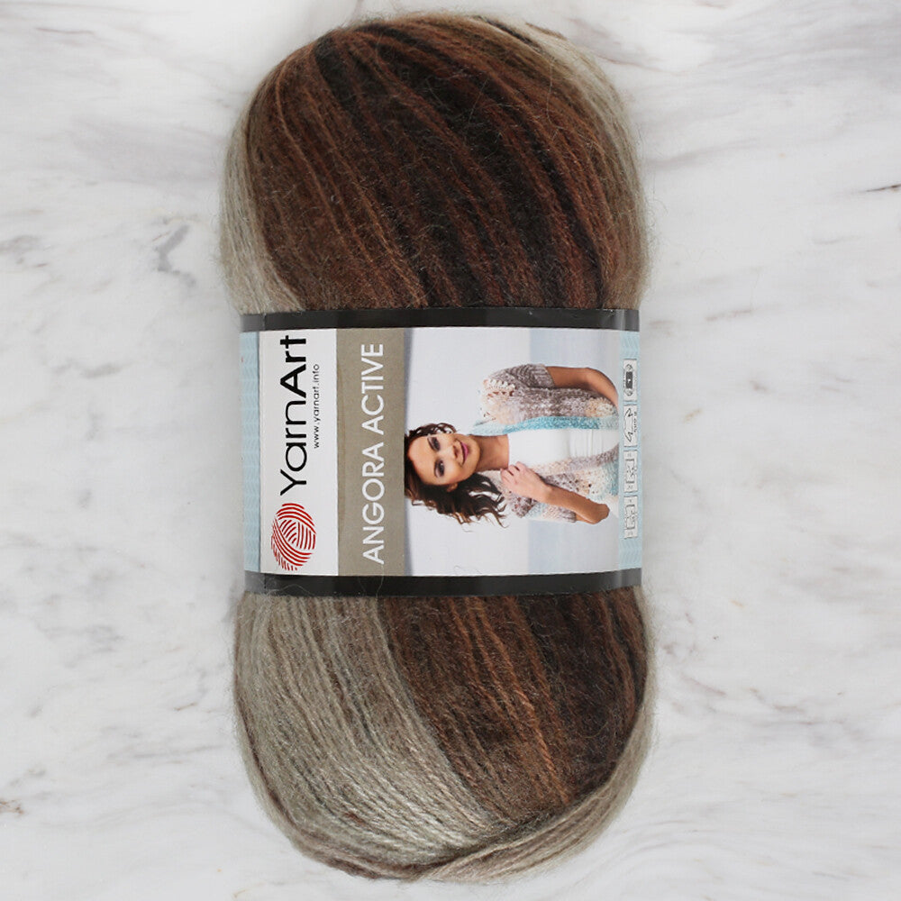 YarnArt Angora Active Knitting Yarn, Brown - 849