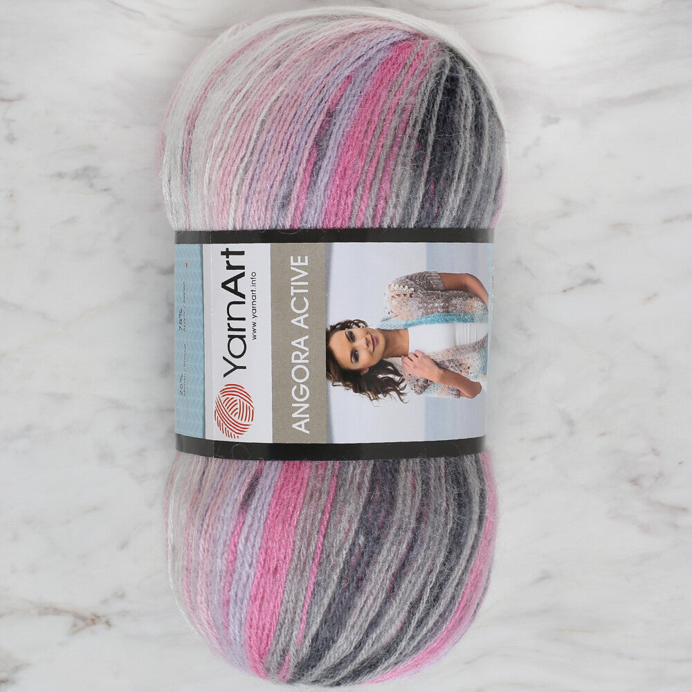 YarnArt Angora Active Knitting Yarn, Variegated - 848