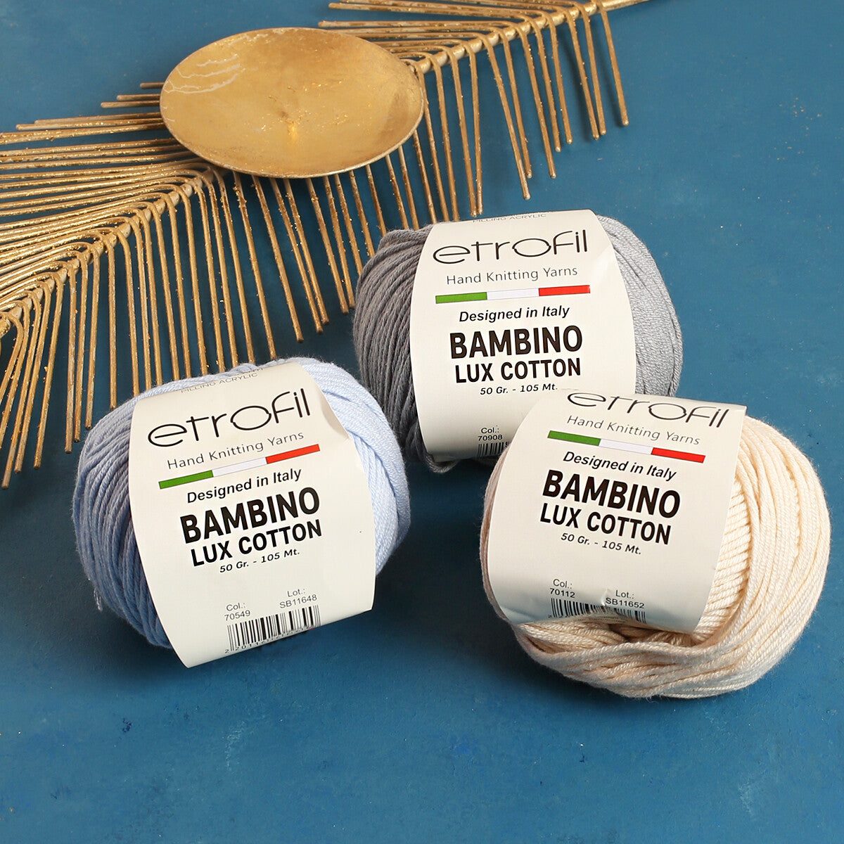 Etrofil Bambino Lux Cotton Yarn, Light Blue - 70549