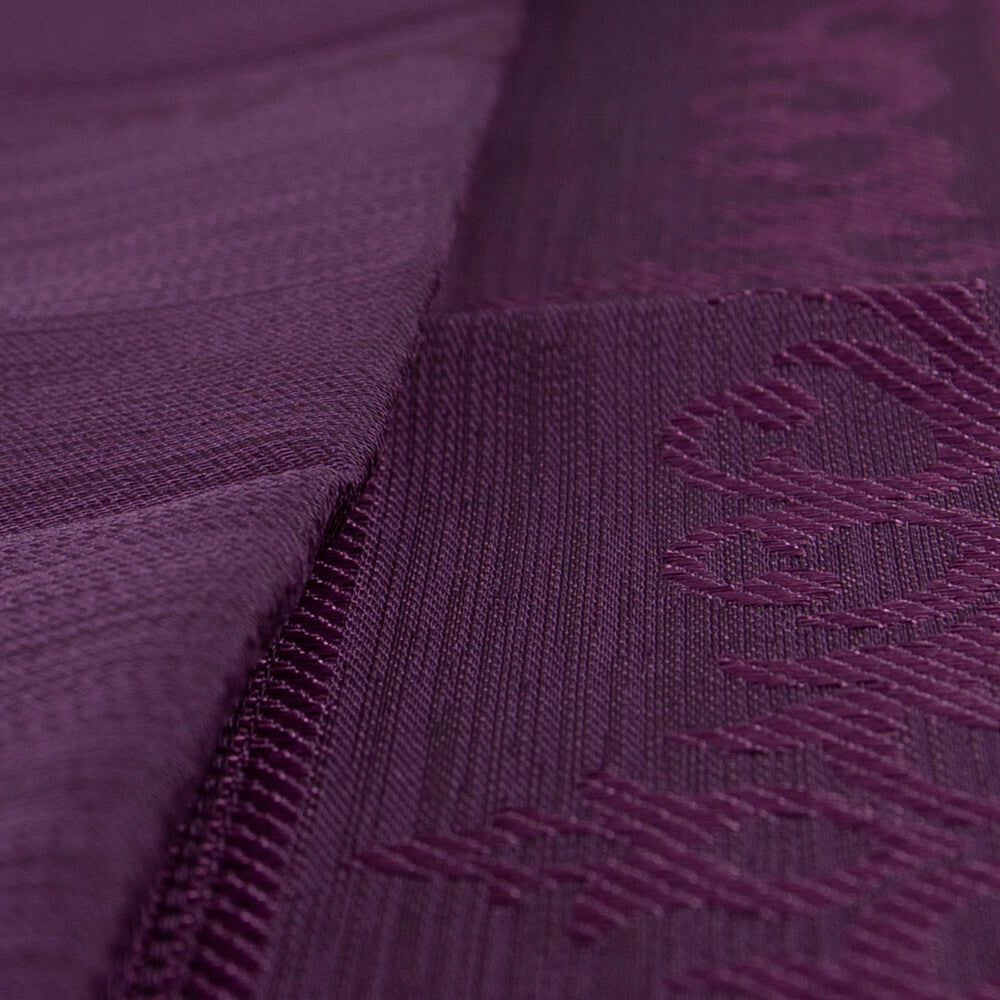 Loren Embroidery Fabric, Aubergine Purple