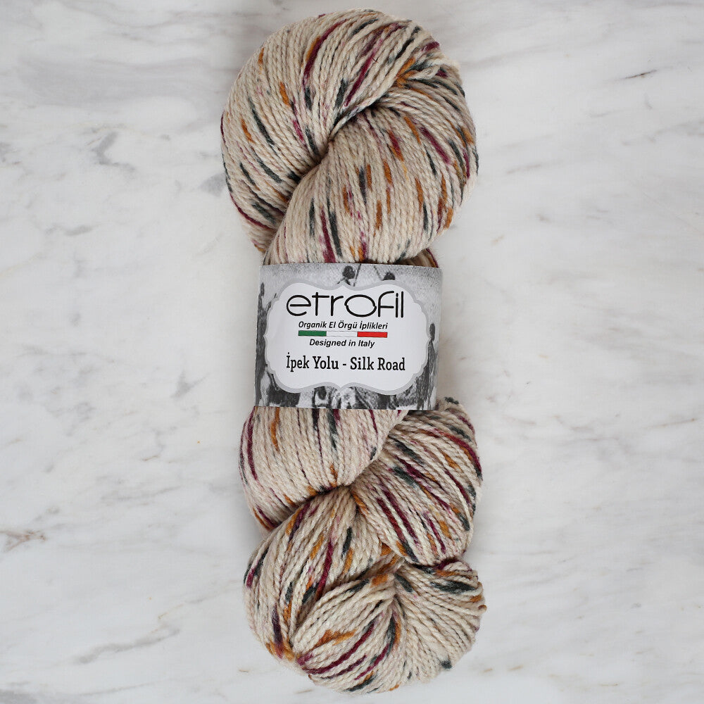 Etrofil Ipek Yolu/Silk Road Hand-dyed Spun Yarn, Bordeux Pink - EL004
