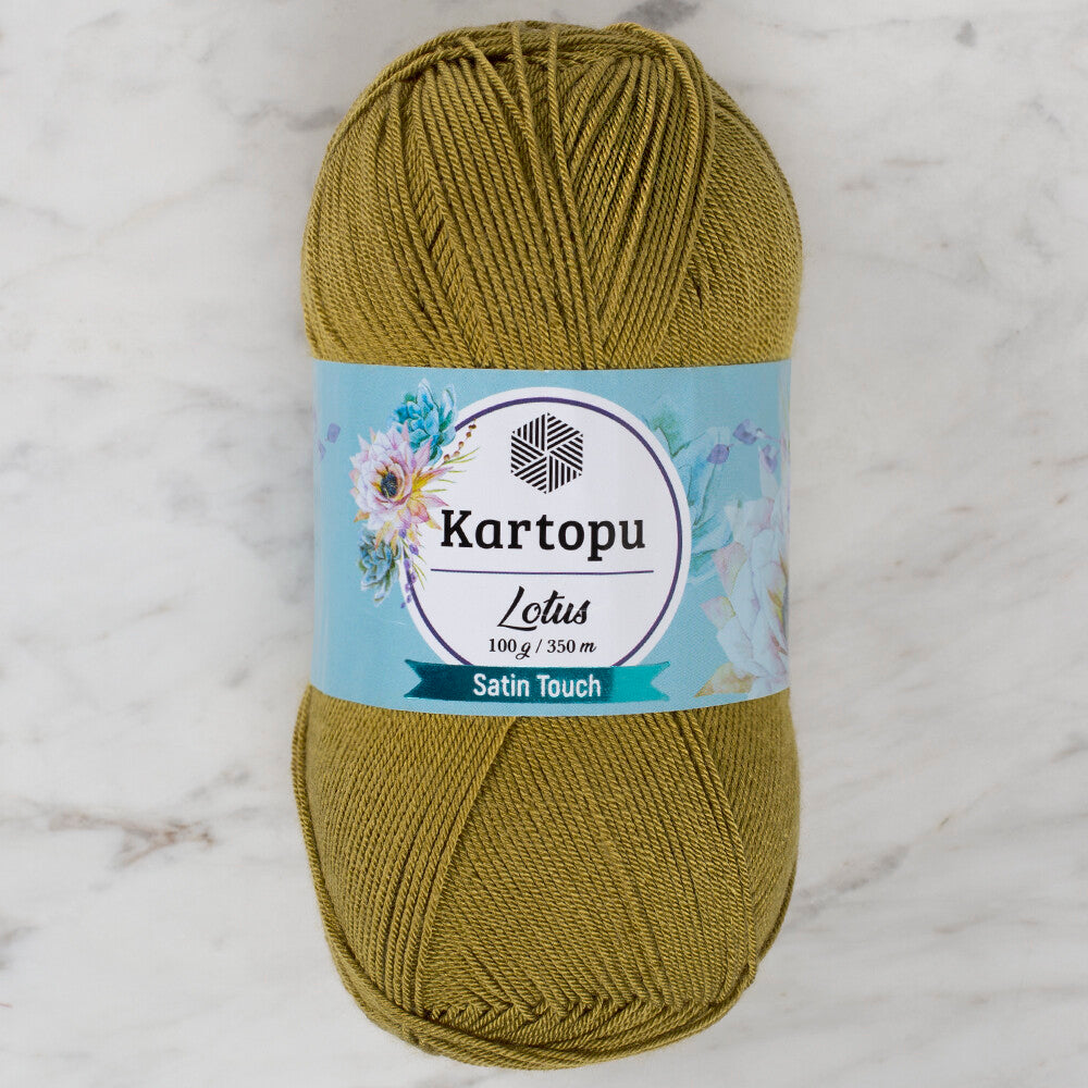 Kartopu Lotus Knitting Yarn, Mustard - K484