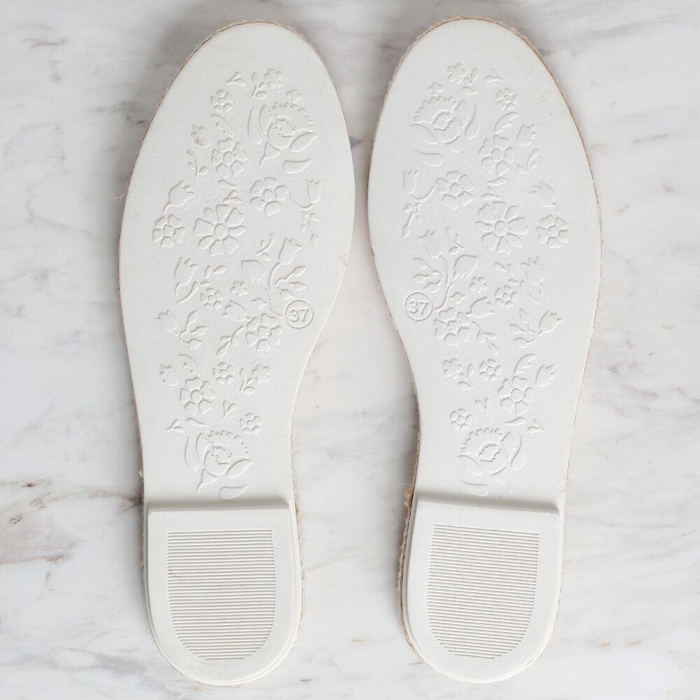 Loren Espadrille / Shoe Sole Narrow Straw Size:37 (US 6.5) White