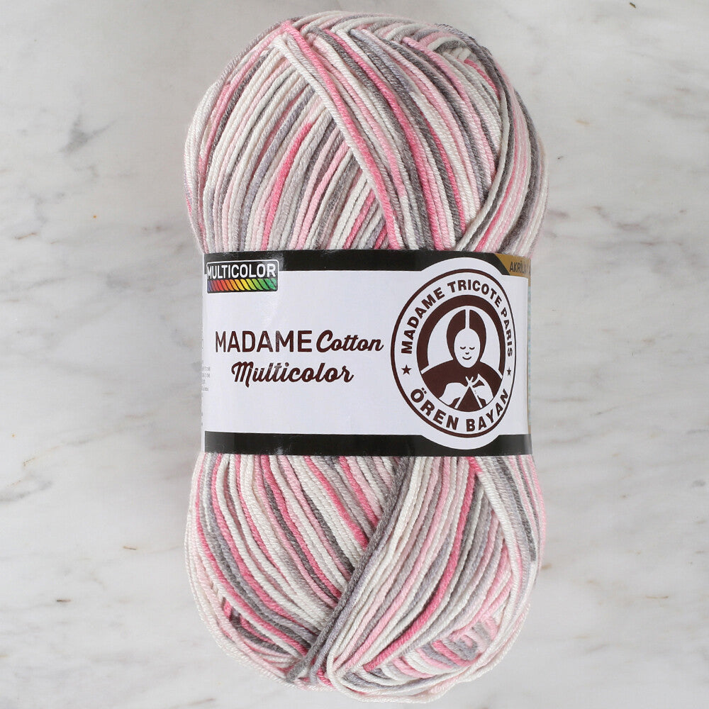 Madame Tricote Paris Madame Cotton Yarn, Variegated - 450
