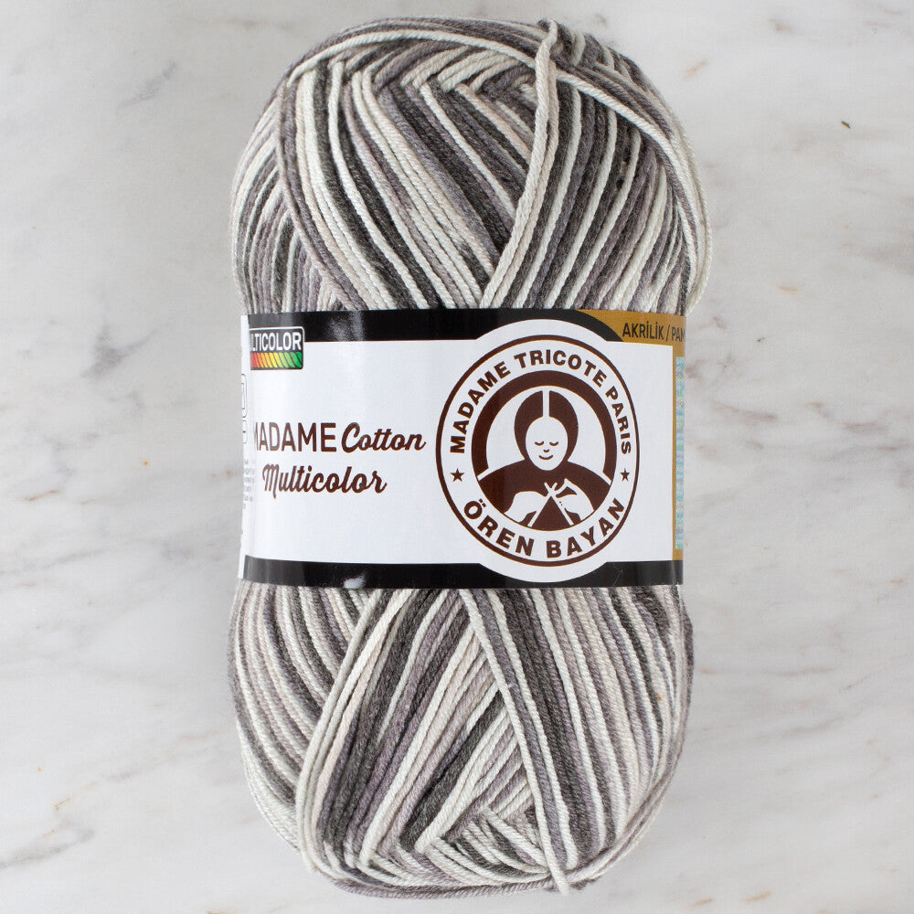 Madame Tricote Paris Madame Cotton Yarn, Variegated - 452