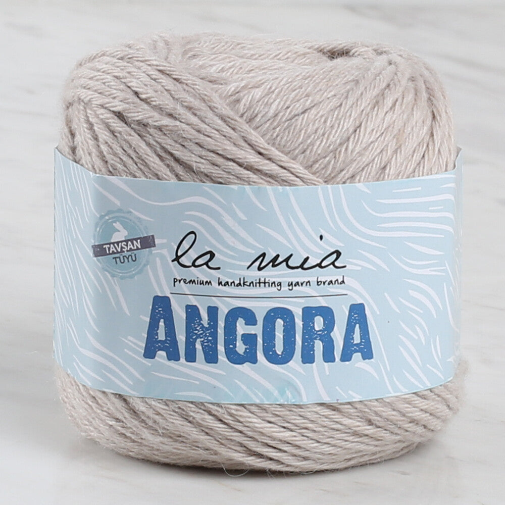 La Mia Angora 50gr Hand Knitting Yarn, Beige - L003