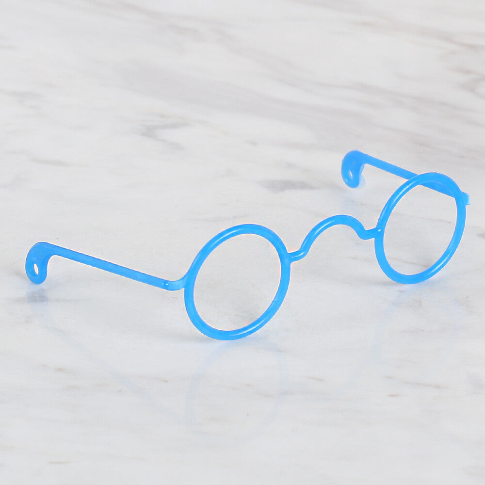 Loren Plastic Amigurumi Glasses, Dark Blue