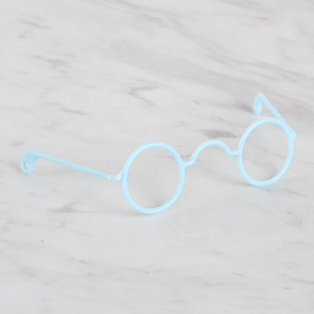 Loren Plastic Amigurumi Glasses, Blue