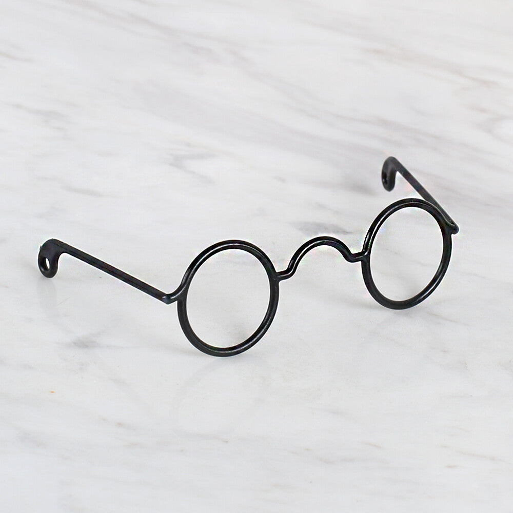 Loren Plastic Amigurumi Glasses, Black
