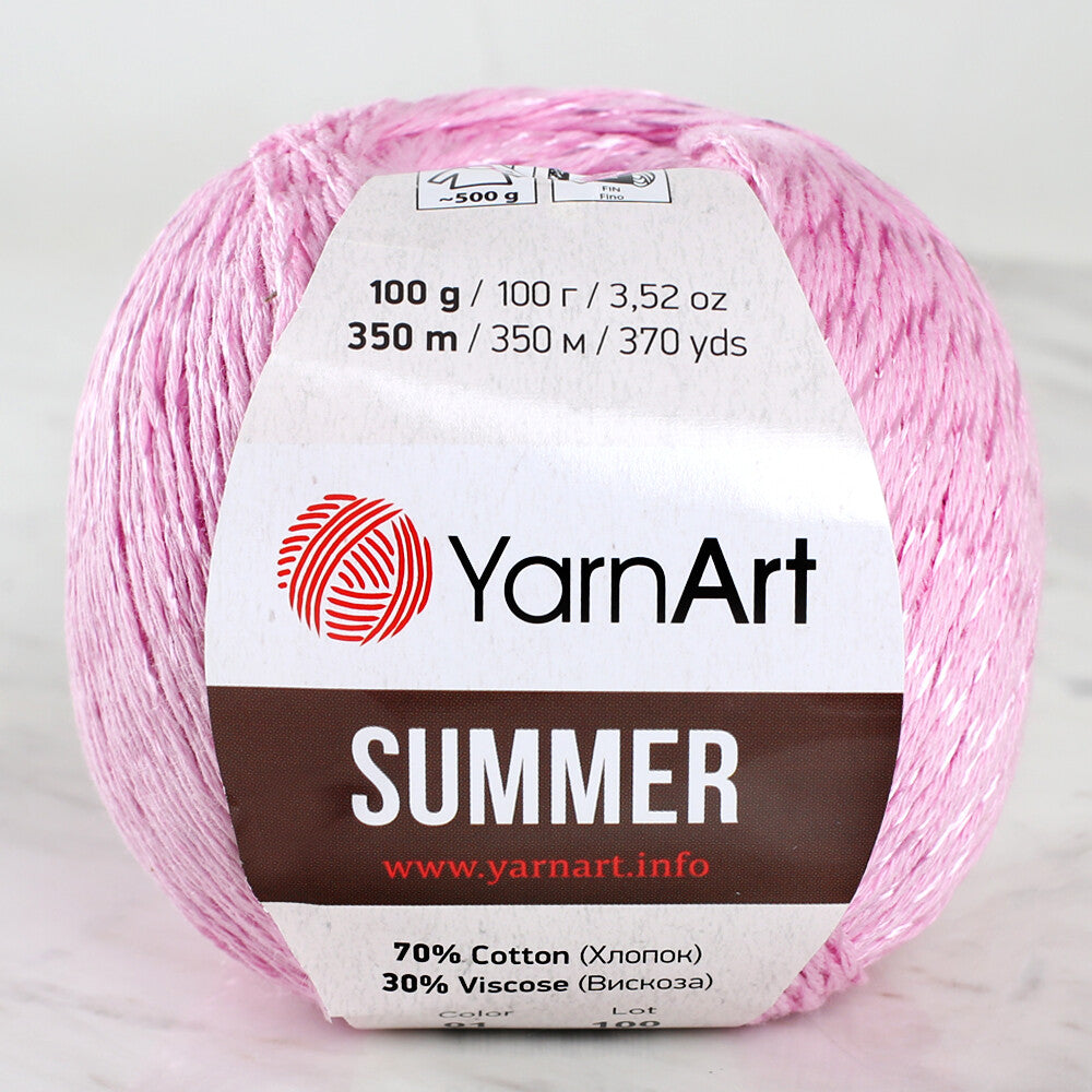 YarnArt Summer Yarn, Pink - 01