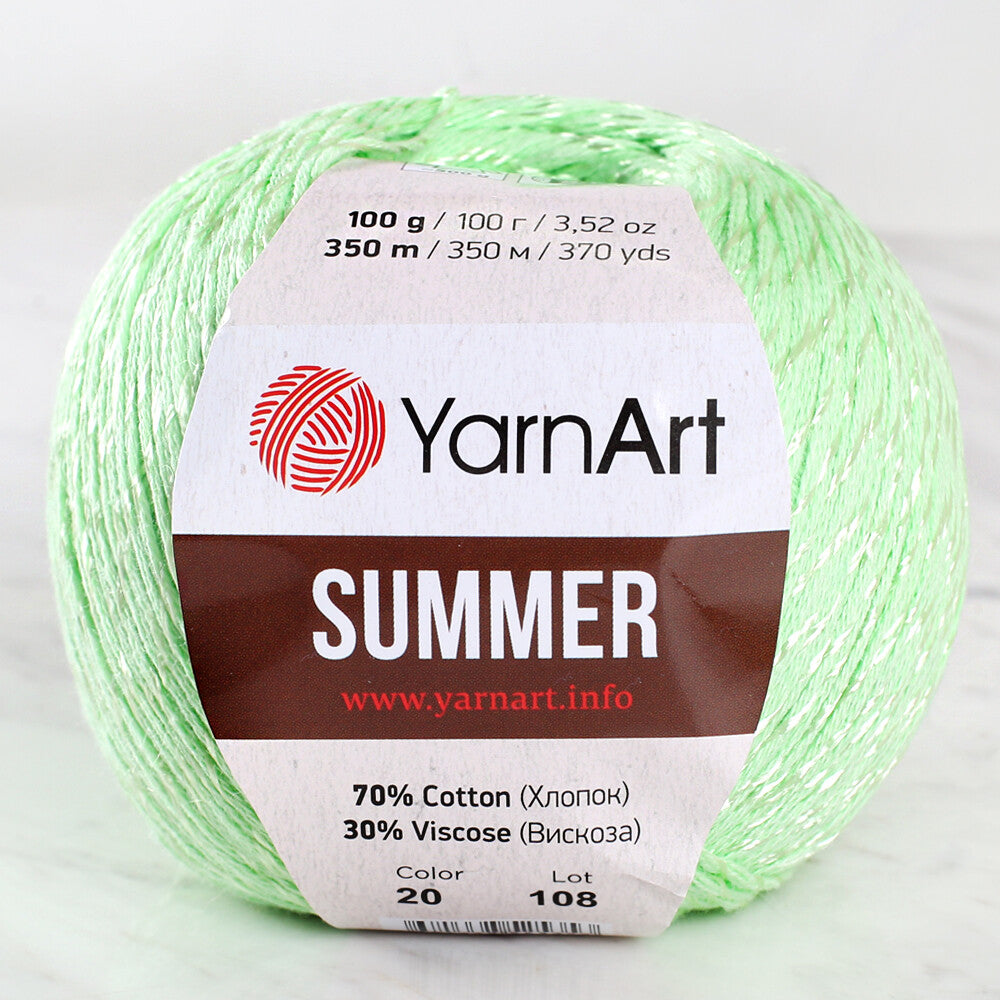 YarnArt Summer Yarn, Green - 20