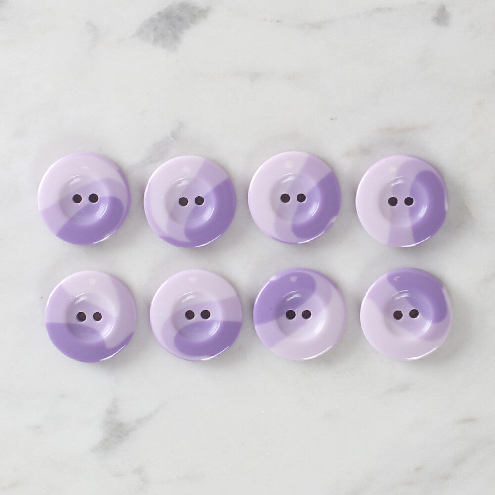 Loren Crafts 8 Pack Button, Purple - 1136