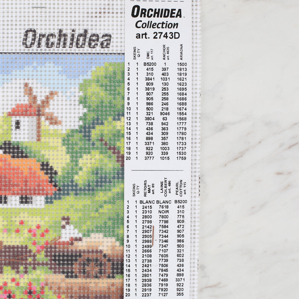 Orchidea 15x15 cm Printed Gobelin 2743D