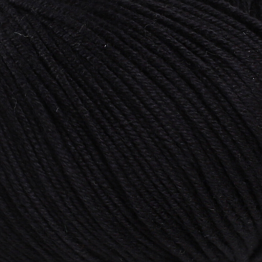 Gazzal Baby Cotton Knitting Yarn, Black - 3433