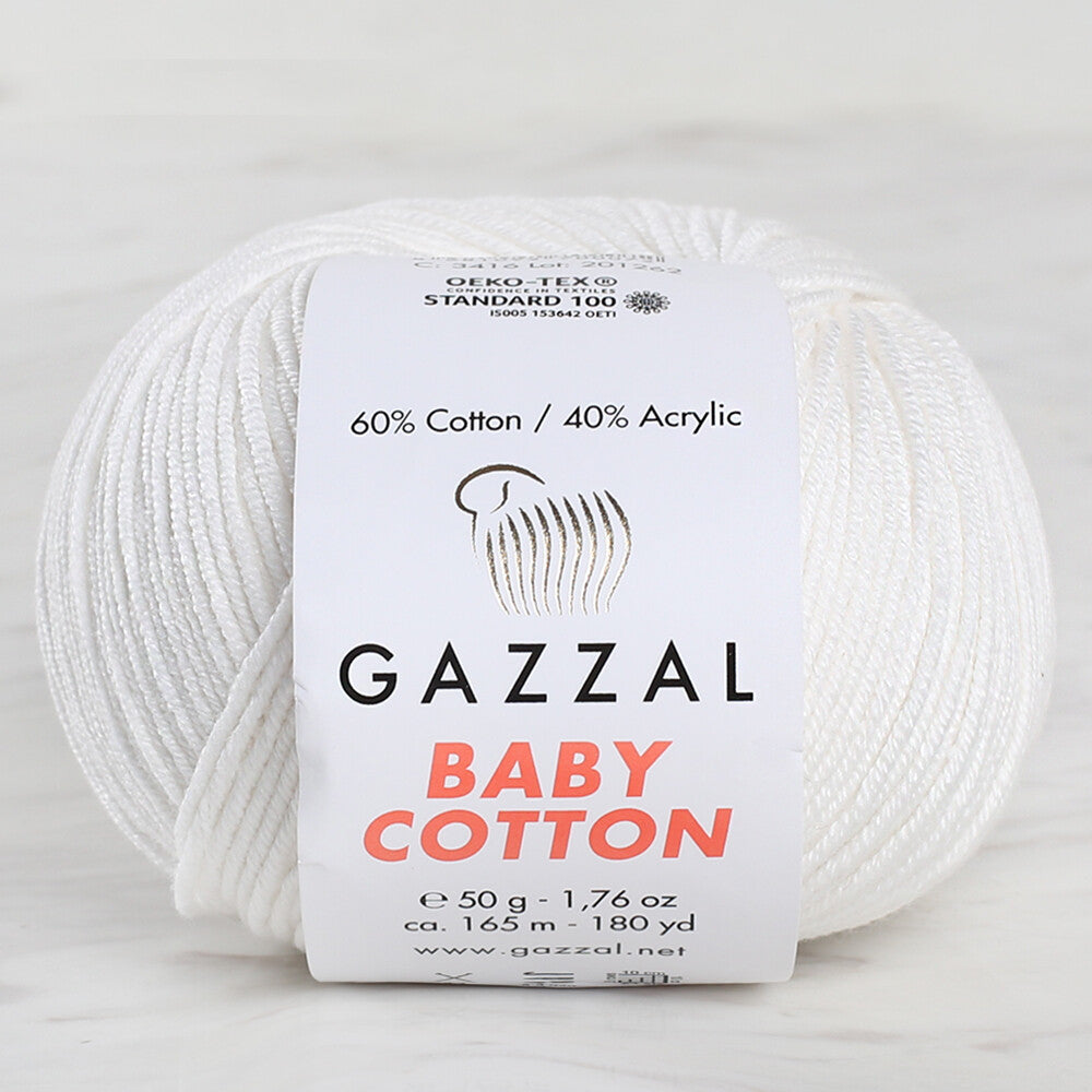 La Mia Pastel 100% Cotton Yarn, White - L001 - Hobiumyarns
