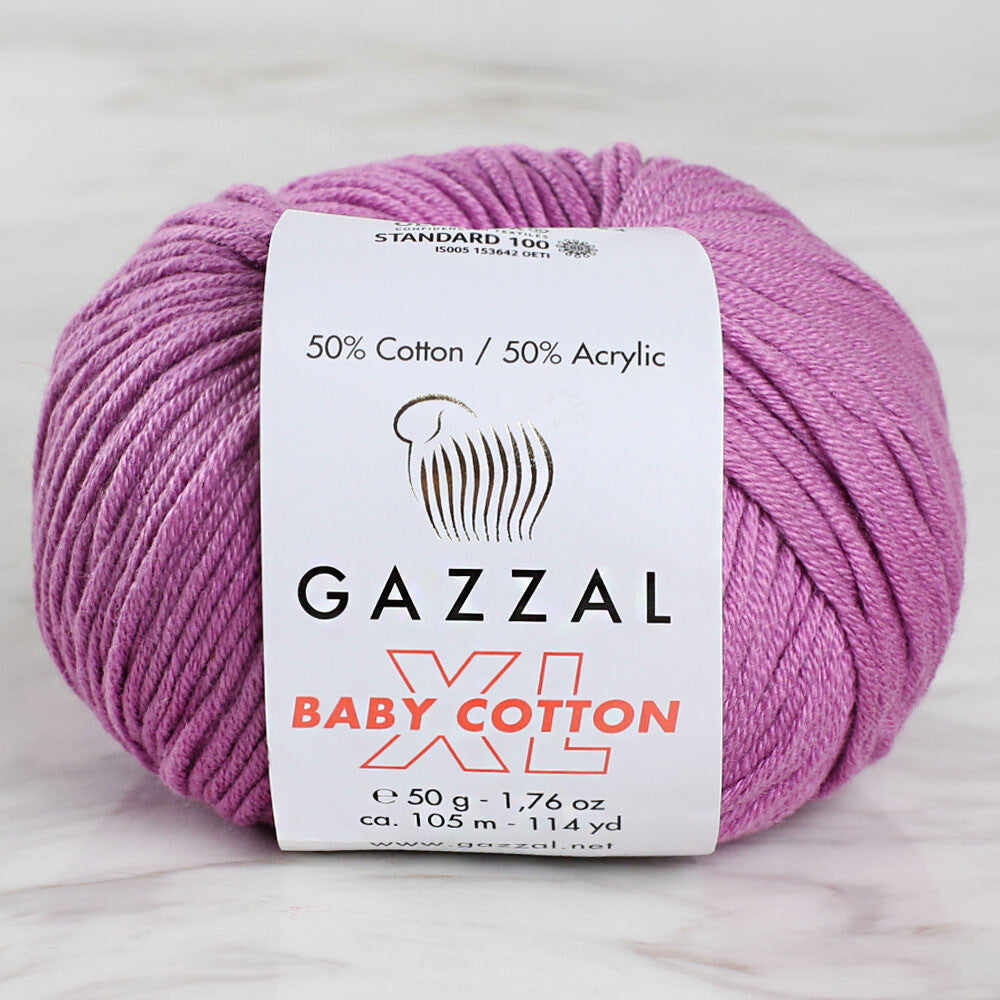 Gazzal Baby Cotton XL Baby Yarn, Lilac - 3414XL