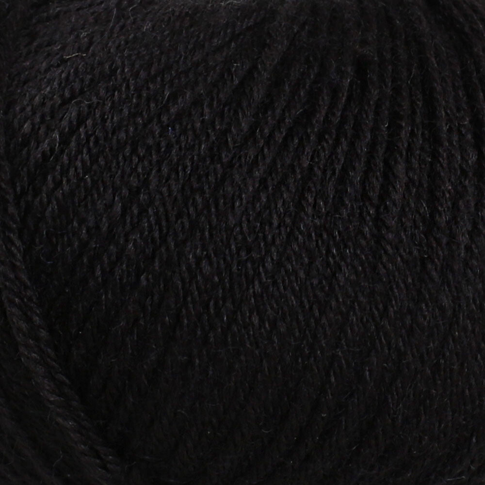 Gazzal Baby Wool Knitting Yarn, Black - 803