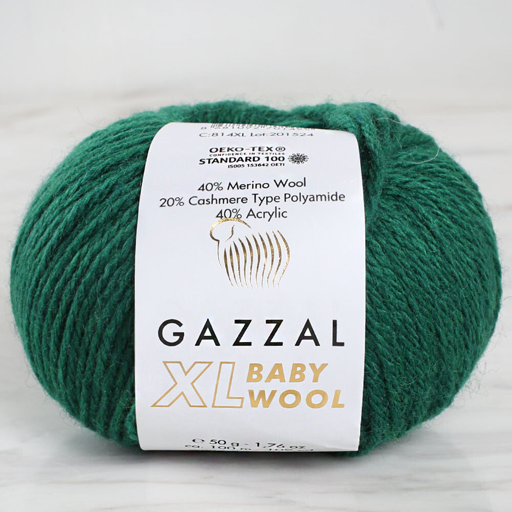 Gazzal Baby Wool XL Baby Yarn, Green - 814XL