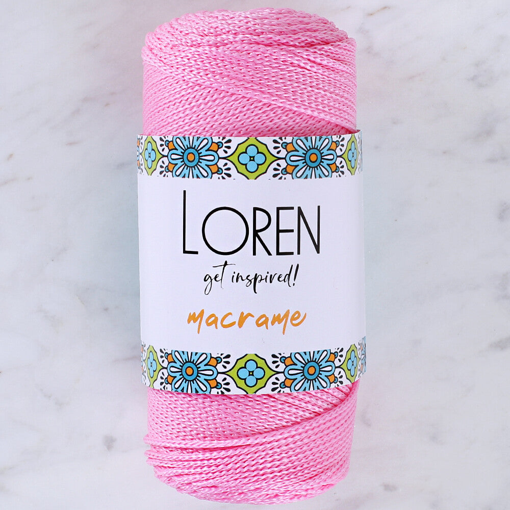 Loren Macrame Knitting Yarn, Pink - RM 074