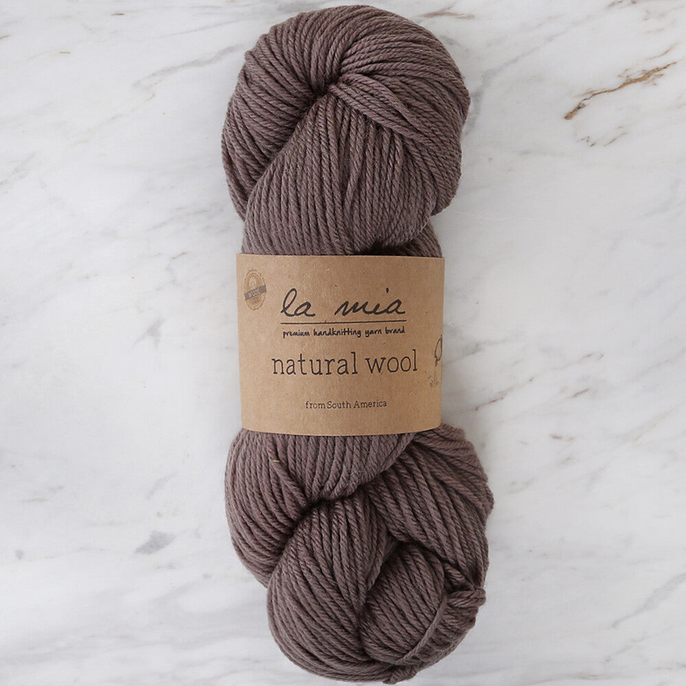 La Mia Natural Wool Knitting Yarn Brown - L205