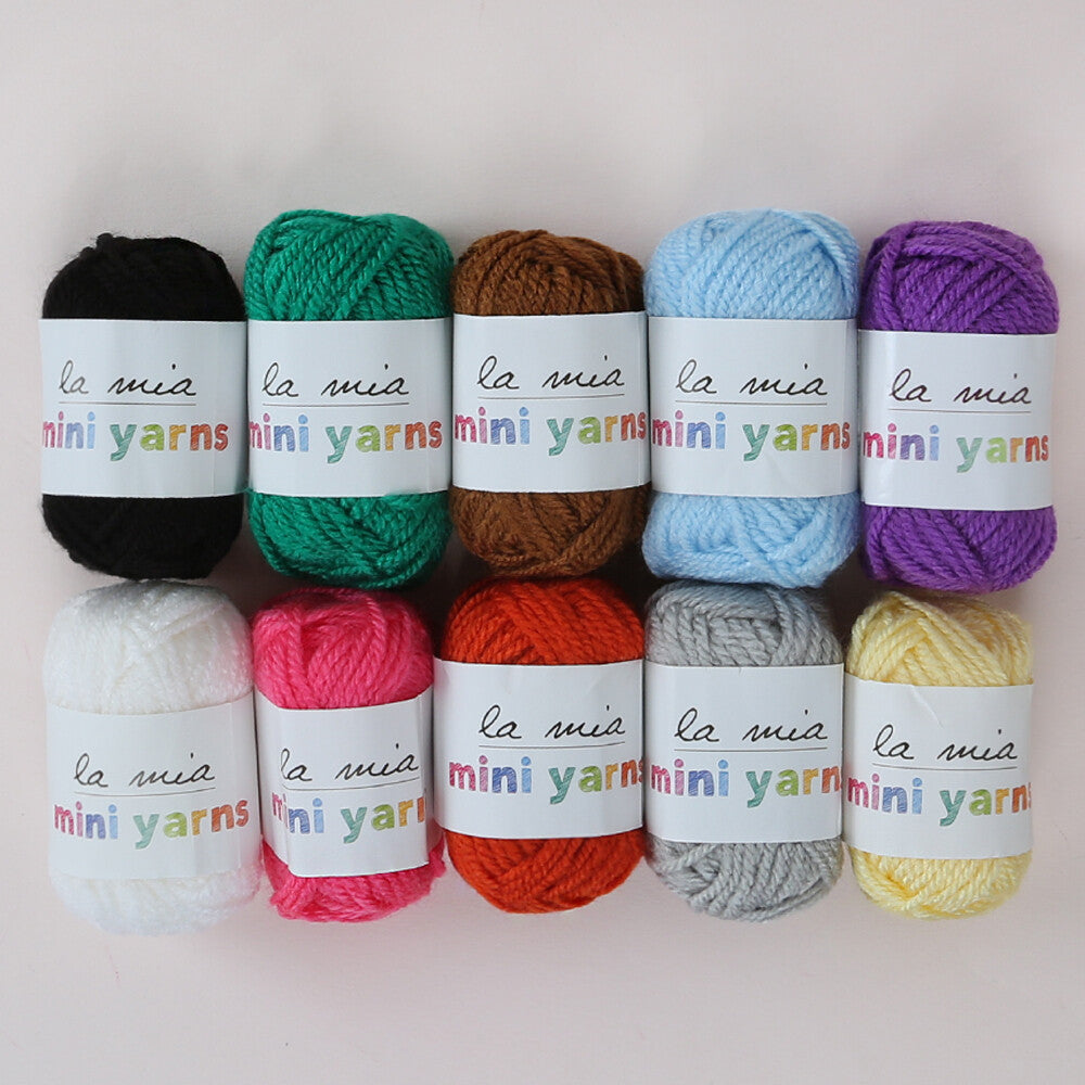 La Mia Mini Yarns 10 Skeins Yarns, Assorted Colors