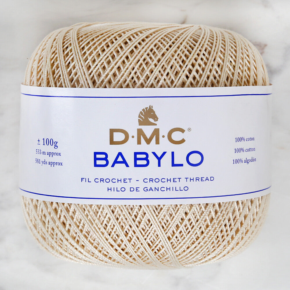 DMC Babylo 100g Cotton Crochet Thread No:10, Ecru