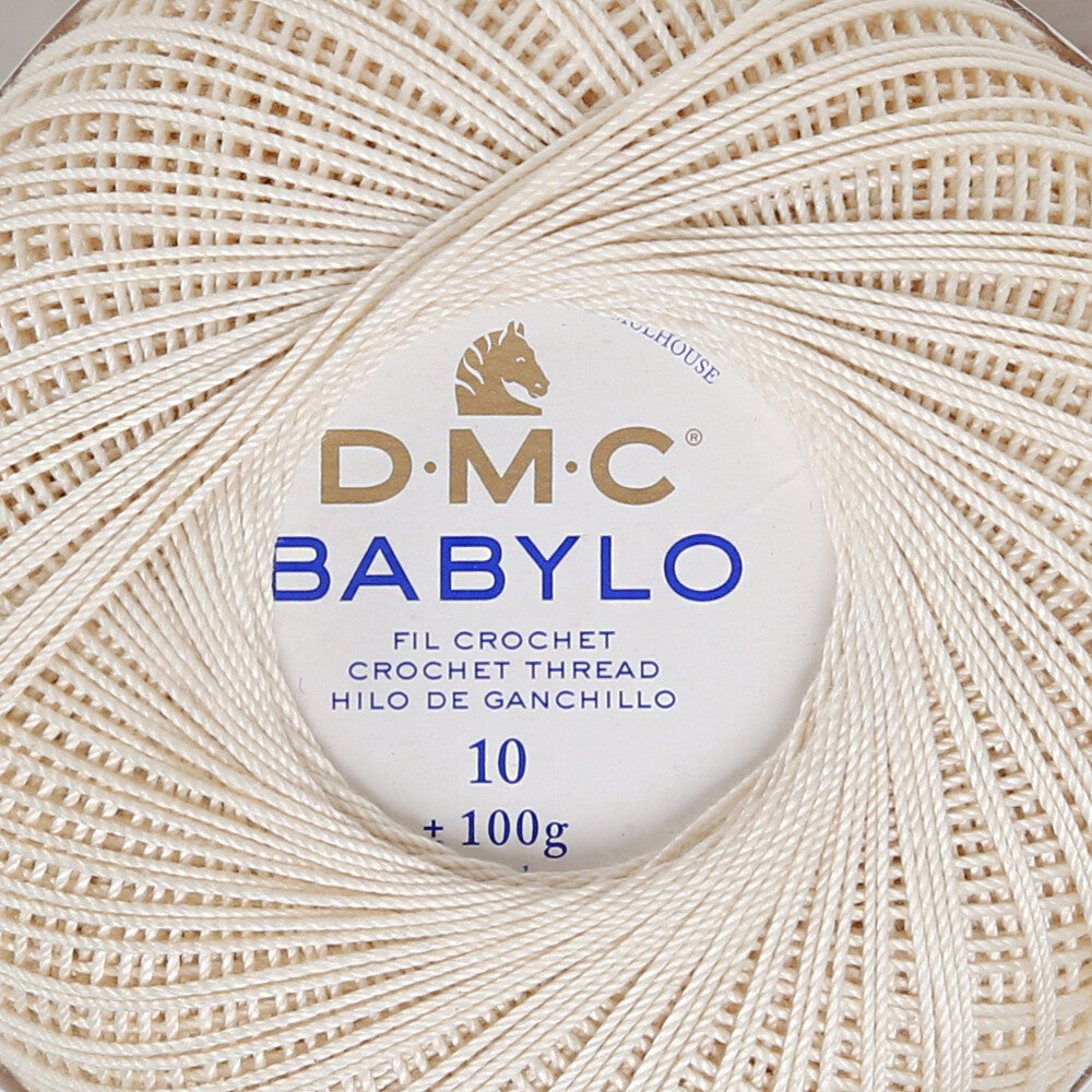 DMC Babylo 100g Cotton Crochet Thread No:10, Ecru